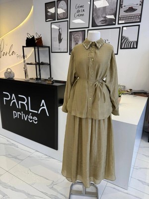 Parla Prive Parla Şifon Etekli Takım