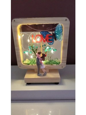 Famemus Accessory Işıklı Love Yazan Sevgililer Gününe Özel Biblo Boyut 17CM*14CM