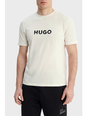 Hugo Pamuklu Regular Fit Logolu Bisiklet Yaka T Shirt Erkek T Shirt 50557437 102