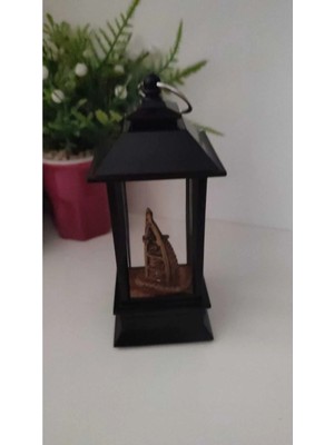 Famemus Accessory Dekoratif Işıklı Sulu ve Işıklı Cam Kule Boyutu 12 cm