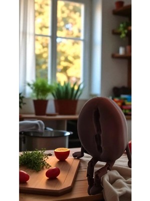 Famemus Accessory 3D Dekoratif Kahve Çekirdeği Figürü - Minimal Tasarım Hediyelik Dekor