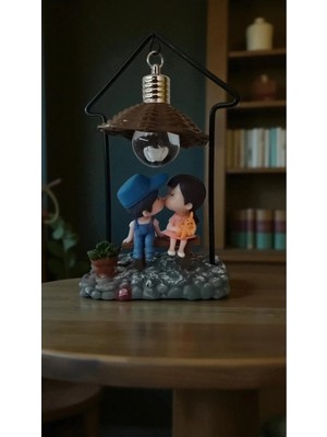 Famemus Accessory Dekoratif Biblo Taşlı Zemin Çift Biblo Hediyelik Ürün Boyut:16*9cm