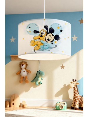 PremiumPort Renkli Çocuk Odası Avizesi, Sevimli Goffy Deseni, Eğlenceli ve Işıltılı