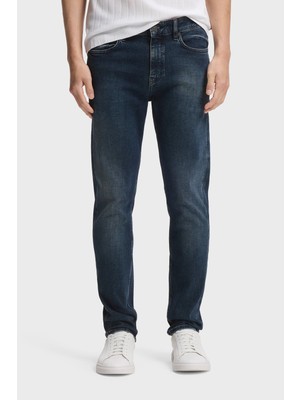 Boss Pamuklu Slim Fit Normal Bel Dar Paça Jeans Erkek Kot Pantolon 50557490 411