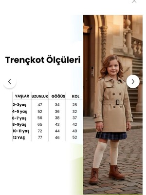 Hc Kids Wear Trençkot Kız Çocuk