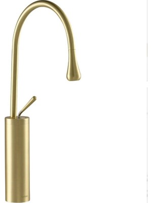 Fontana - Yüksek Tip Lavabo Bataryası Fırçalanmış Altın Outlet - F-812SM-