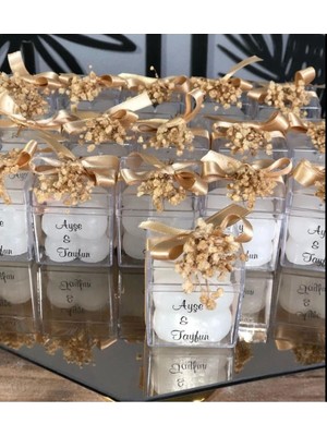 Çağıl Candles 10’lu Çiçekli Bubble Hediyelik Mum | Nikah Doğum Sünnet Düğün Nişan Söz