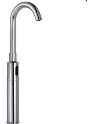 Fontana - Fotoselli Yüksek Tip Lavabo Bataryası Krom Pilli Tek Su Girişli Outlet - FS-9201-