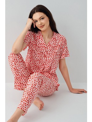 Arnetta 3583 Kadın Önden Düğmeli Pijama Takım