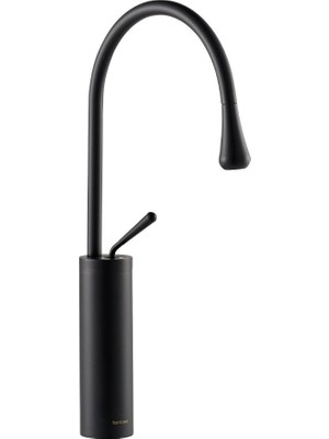 Fontana - Yüksek Tip Lavabo Bataryası Siyah Outlet - F-815-
