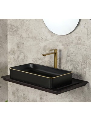 Fontana - Yüksek Tip Lavabo Bataryası Altın Outlet - FM-2322-