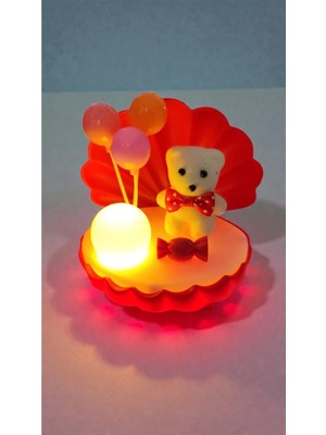 Famemus Accessory Sevgililer Gününe Özel Sevgili Balonlu Fanus Işıklı Pilli Hediyelik Dogum Günü BOYUT:12CM *12CM