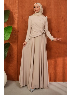 İmaj Butik Taş Önü Drapeli Abiye