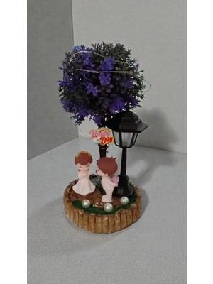 Famemus Accessory Ithal Sevgi Temsilli Ledli Ağaçlı Biblo Ürün Boyutu:20 cm