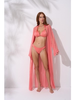 Pierre Cardin Kimonolu Belden Bağlamalı Tüm Vücudu Saran Kaftan Pareo