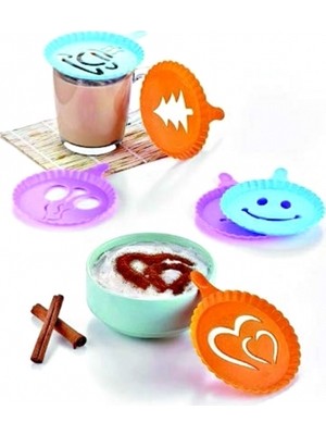 Practika Renkli Kahve Süsleme Şablonları  - 8li Magic Süsleme Şablonu