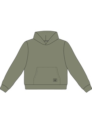 Herschel Pigment Dye | Classic Kadın Pamuklu Kapüşonlu Sweatshirt, Ribana Kol ve Etek Ucu