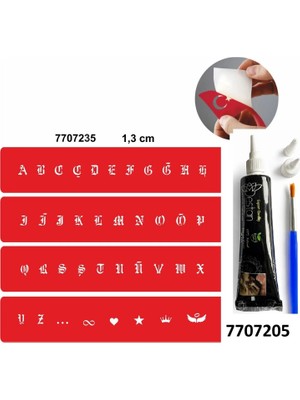 Airbrush Tattoo Hint Kınası ve Şablonla Geçici Dövme Yapma Seti Set 37
