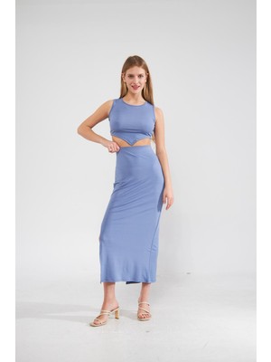 Camenta Indigo Scuba Etek Crop Alt-Üst Takım