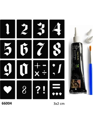Airbrush Tattoo Hint Kınası ve Şablonla Geçici Dövme Yapma Seti Set 4