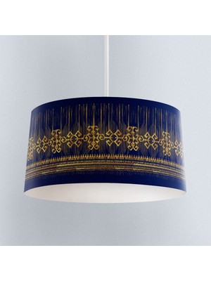 PremiumPort Lacivert Zeminli Geometrik Desenli Modern Avize BMAV-1009