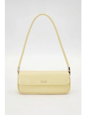 Lale Butik Levidor Premium Ince Askılı Baget Çanta 930414 Tereyağ Sarısı