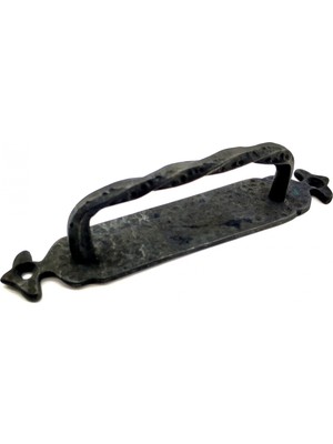 TeknoKapsül Antika Tarz Dekoratif Pirinç Burgulu Çekme Kol - 205X33 Mm, Oksit