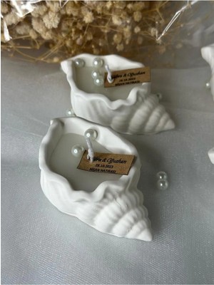 Çağıl Candles Pinterest 20 Adet Deniz Kabuğu Mum Söz, Nişan, Nikah, Bebek Doğum, Bebek Mevlüdü Hediyeliği