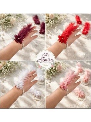 Almira Ev Sanatları Karışık Nedime Bilekliği, Bride To Be, Bekarlığa Veda Partisi, Düğün, Kına Gecesi Bileklik 10 Adet