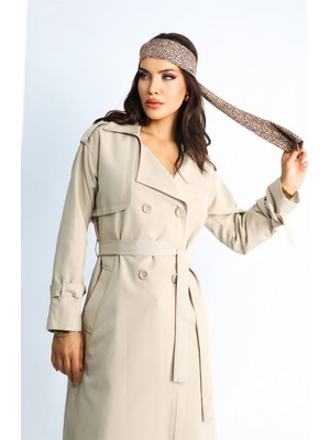 SahraAfra Arrow Trençkot Kadın Oversize