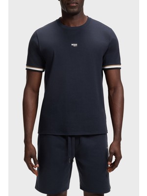 Boss Pamuklu Regular Fit Logolu Bisiklet Yaka T Shirt Erkek T Shirt 50557198 403