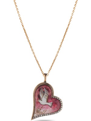 Lial Diamond 0.17 Karat Güvercin Desenli Pırlanta Kolye, Doğal Pırlanta, Sertifikalı Mücevher