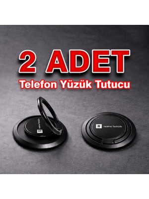 Real Me Techlife Telefon Yüzük Tutucu 2 Adet 360° Döner Başlık ile Ergonomik Tasarım