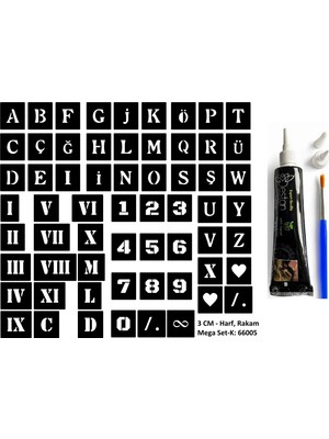 Airbrush Tattoo Hint Kınası ve Şablonla Geçici Dövme Yapma Seti Set 5