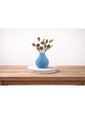Gök Mavisi Dekoratif Vazo
