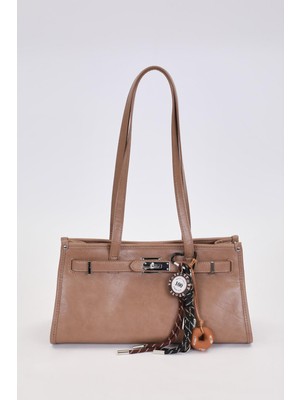 Lale Butik Levidor Askılı Premium Çanta 930466 Koyu Vizon