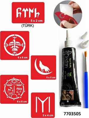 Airbrush Tattoo Hint Kınası ve Şablonla Geçici Dövme Yapma Seti Set 21