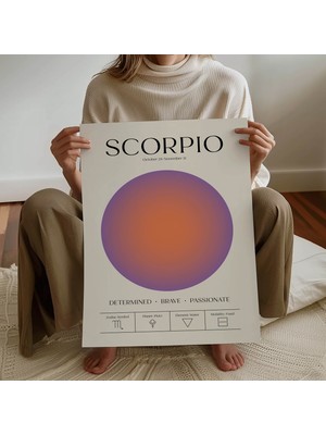 Pegziz Akrep Burcu Astroloji Poster Modern Minimalist Duvar Dekoru
