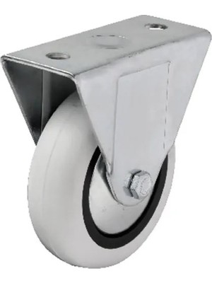 TeknoKapsül 355 - 75X25 mm Pvc Makaralı Sabit Teker 4 Adet