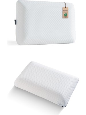 Relaxfit Boyun Destekli Visco Ortopedik Yastık, 58X38X13CM, Beyaz