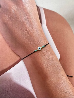 Rupen Kraft 14 Ayar Firuze Taşı Nazar Boncuğu Altın Bileklik