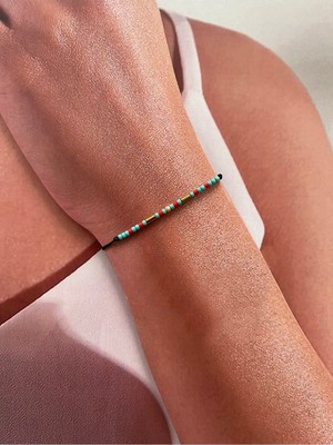 Rupen Kraft 14 Ayar Dorika Toplu Minimalist Altın Şans Bilekliği