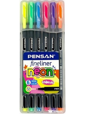 Pensan Fineliner 6 Lı Neon Pvc Kutu 6300