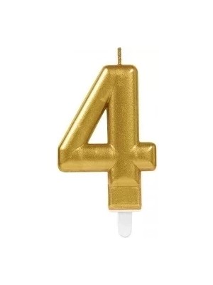 Midas Toptan Home 4 Rakamı Mum Gold Renk
