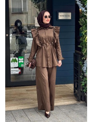 Moor Pantolonlu Takım 26S4068 Kahve