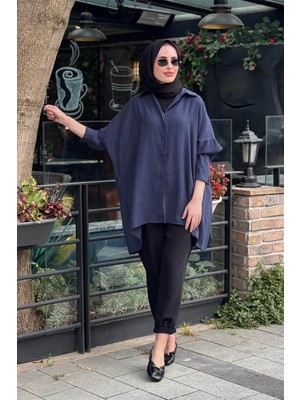 Qooq Gömlek 26SS233 Lacivert