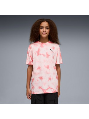 Puma Essentials Relaxed Tie-Dye  Çocuk Pembe T-Shirt.25