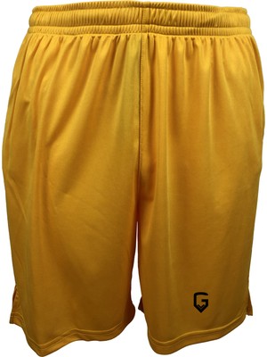 Top Glory Sarı Renkli Fitness Şort Erkek Spor Şortu Nefes Alabilen Özellikte L Beden