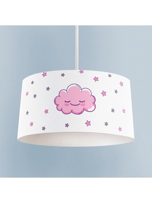 PremiumPort Gülen Bulut Desenli Bebek ve Çocuk Odası Avizesi, Şık ve Sevimli Tasarım