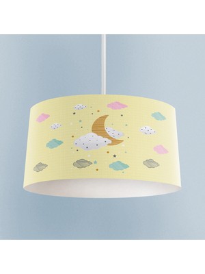 PremiumPort Gökyüzü Desenli Bebek ve Çocuk Odası Avizesi, Şık ve Renkli Aydınlatma